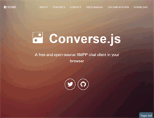 Tablet Screenshot of conversejs.org